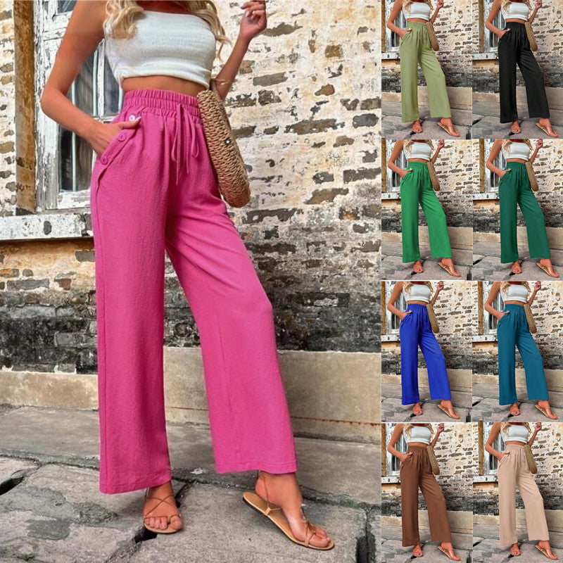 Colour overview of the relaxed drawstring trousers