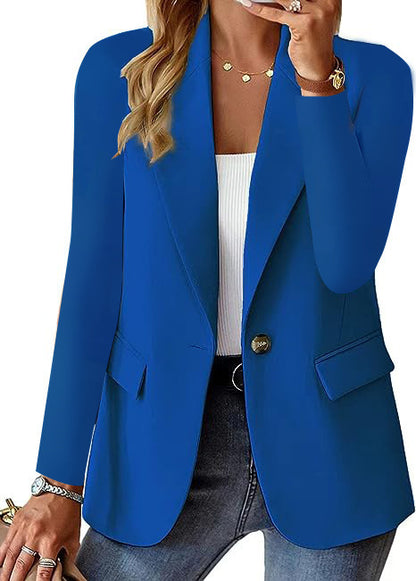 Single-button tailored blazer in blue