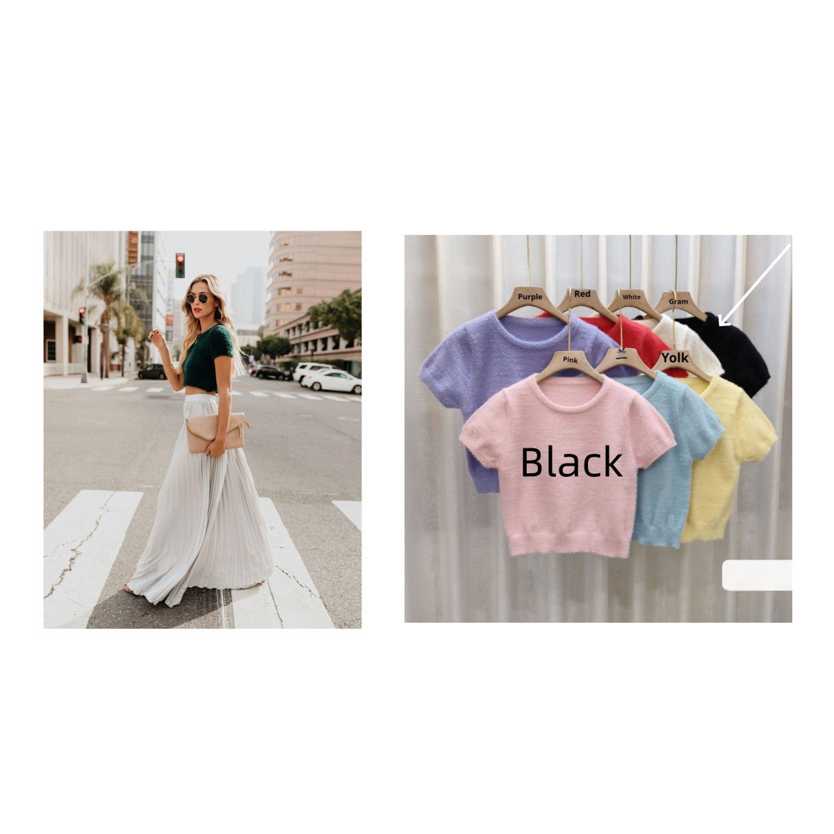 Set option: long flowing maxi skirt in white with a printed T-shirt