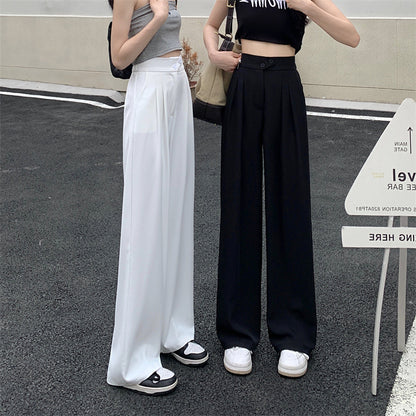 Multi-piece bundle option: High-waist wide-leg trousers