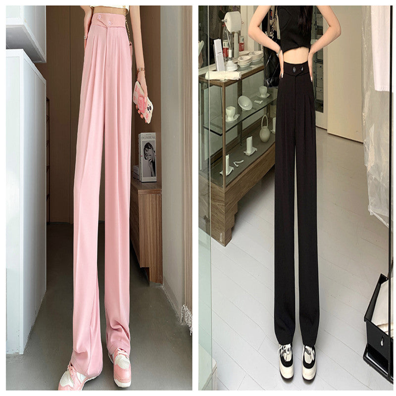 Multi-piece bundle option: High-waist wide-leg trousers