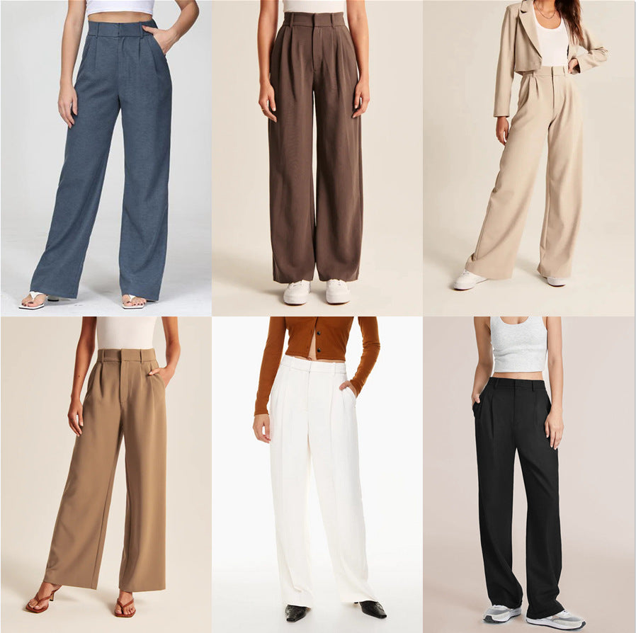 Colour overview of the pleated tailored trousers