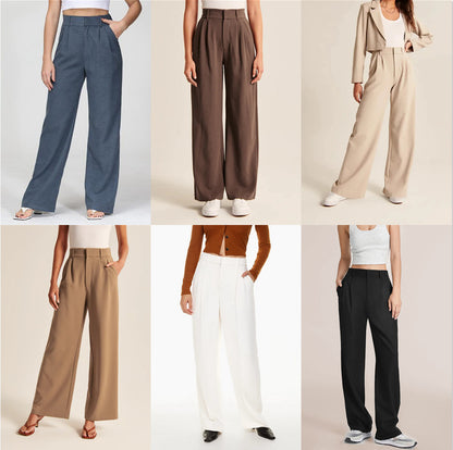 Colour overview of the pleated tailored trousers