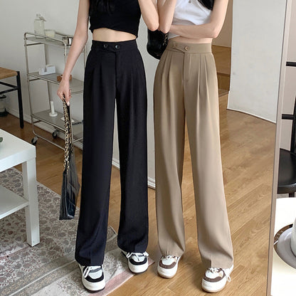 Multi-piece bundle option: High-waist wide-leg trousers