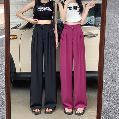 Multi-piece bundle option: High-waist wide-leg trousers
